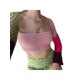 thumbnail image 2 of VISgogo Jersey de ganchillo de patchwork para mujer, manga larga, cuello cuadrado, tops recortados ahuecados VISgogo moda, 2 of 9