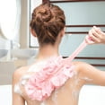 thumbnail image 2 of Flor de ducha con mango largo, cepillo de baño colgante, cepillo para colgar en la espalda, cepillo de esponja para baño, cepillo de ducha duradero para mujeres y hombres, 2 of 5