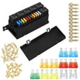 thumbnail image 2 of OUSITAID 12V Fuse Relay Box Kit Auto Waterproof Fuse Relay Box Block with 52 Crimp Terminal 11 ATC/ATO Fuse and 6 Relay Durable Fuse Relay Box for Automotive Car Truck Marine Boat RV Trai, 2 of 11