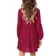 thumbnail image 5 of Vestido recto de manga larga, vestido con escote en V, largo y fluido, vestido informal holgado de manga larga, mayor durabilidad, 5 of 7