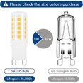 thumbnail image 3 of Bombilla LED G9 de 4 W, blanco neutro, 4000 K, 400 lm, equivalente a halógeno G9 de 40 W, 33 W, 360 grados, CA 220-240 V, lámpara LED neutra G9 para luz de espejo, mesa, 3 of 5