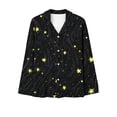 thumbnail image 4 of CALAFEBILA Women's Sets Two-Piece Button Pajamas for Women Nightgown Notch Collar Star Print Tops with Pocket and Pants, 4 of 4