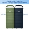 thumbnail image 6 of QEZER Sleeping Bag for Adults, Water-Resistant & Portable, 36°F–61°F Camping Gear, Envelope Design with Compression Sack, Lightweight for Backpacking & Outdoor Activities, 6 of 8