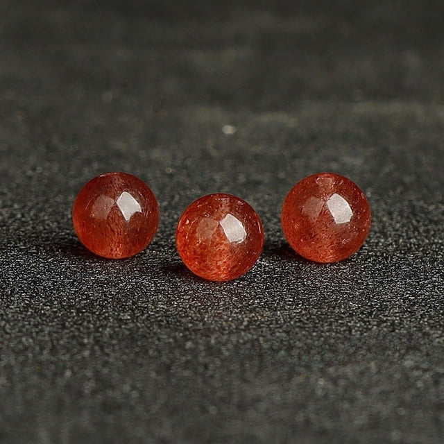 Perlas sueltas de cristal de fresa de hielo, perlas redondas de cristal de fresa verde natural, material de joyería DIY semiacabada con cuentas