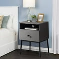 thumbnail image 5 of VECELO Set of 2 Nightstand with Drawer and Shelf, Modern Square Side End Table for Bedroom/Living Room/Office, Gray, 5 of 8