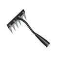 thumbnail image 1 of Carbon Steel Garden Hand Rake – Weeding & Scarifier Tool 5-8 Teeth Options New, 1 of 8