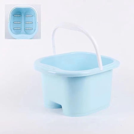Foot Soaking Bath Basin,Large Foot Soaking Tub Foot SPA Bath Tub with 6 Massaging Rollers Pedicure Foot Soak Blue