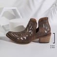 thumbnail image 6 of Taqqpue Women Ankle Booties Women's Fashionable Casual Hollow Out Ankle Boots Thick Heels Mid-Heel British Style Ankle Boots for Women, 6 of 9
