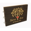 Darling Souvenir Personalized Engraved Laser Cut Wedding Guest Book Wooden Cover Sign-in Book Registry Guestbook Scrapbook-NM