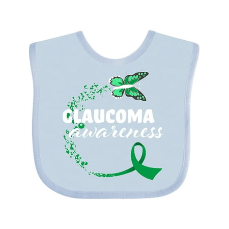

Inktastic Glaucoma Awareness Green Ribbon Butterfly Gift Baby Boy or Baby Girl Bib