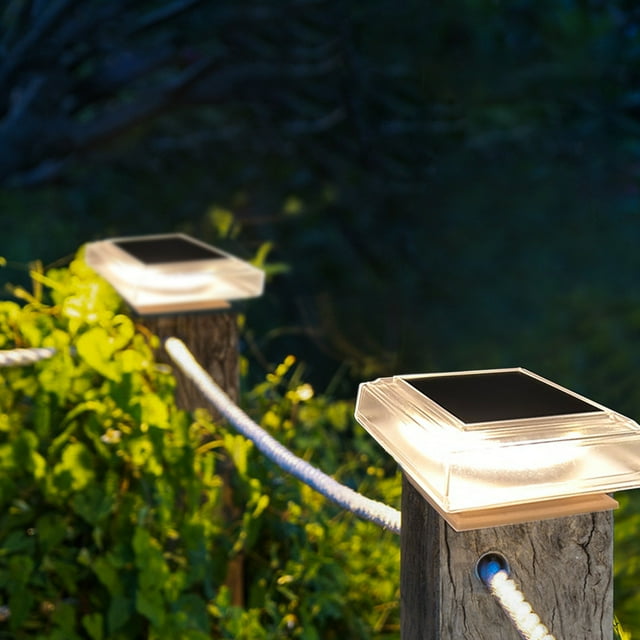 Xihbxyly Farola Solar para Jardín, Iluminación Exterior Impermeable, Lámpara Solar para Vallas, Control Automático de Encendido y Apagado, Dos Colores, Sin Cableado, Decoración de Jardín, 12 X 12 X 9