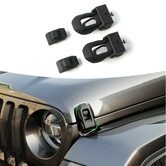 CheroCar Hood Latch Locking Hood Catch Kit for Jeep Wrangler JL Gladiator JT 2018-2022