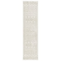 SAFAVIEH Tulum Ronald Oriental Runner Rug, Ivory/Sage, 2' x 8'
