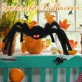 thumbnail image 3 of Halloween Decorations Outdoor Spider, Hwkond Halloween Glowing Spider Outdoor Party Spider Decoration Ghosts Festival Decoration Tricky Props Plush Big Spider, 3 of 4