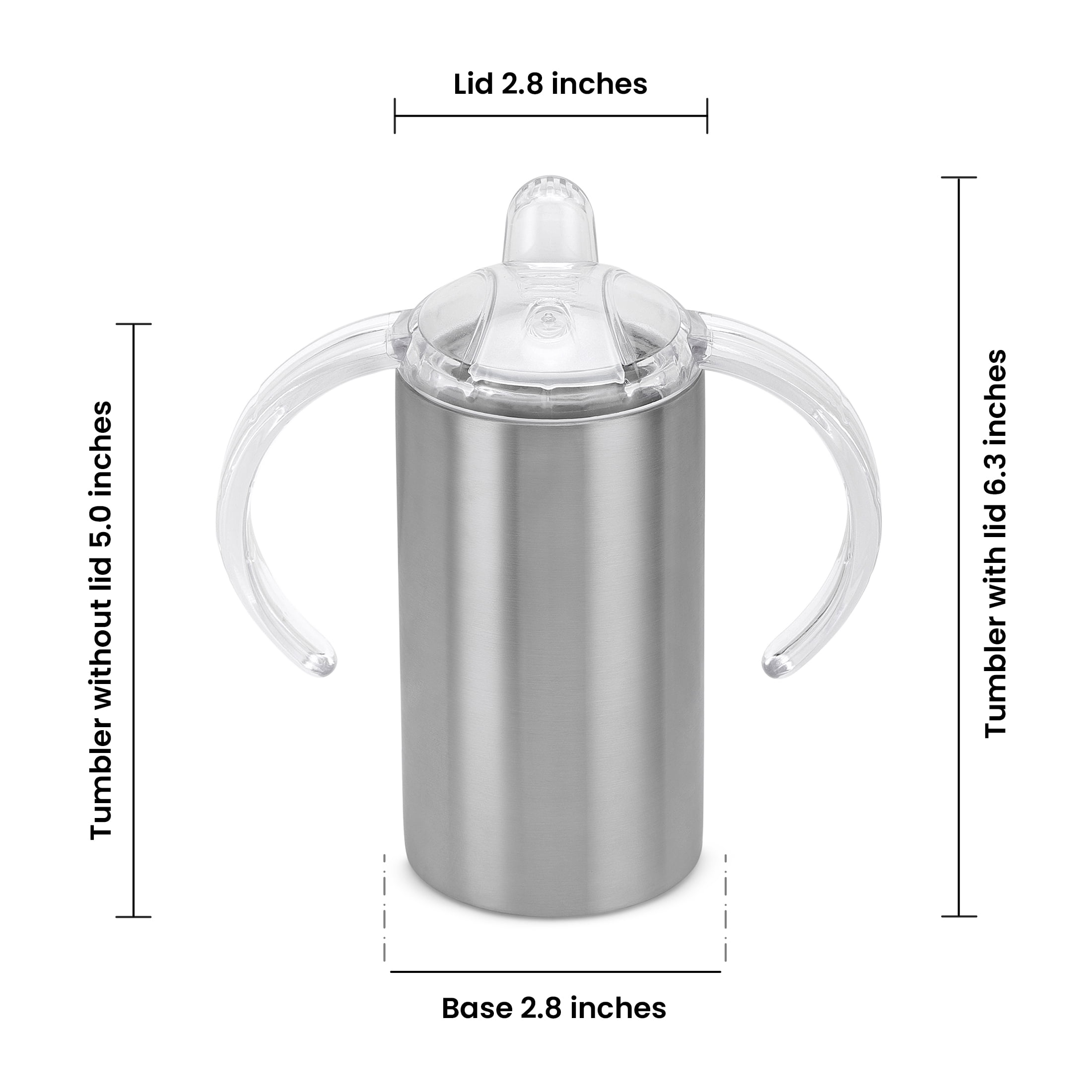 Makerflo 12 oz Stainless Steel Straight Sippy Cup (Pack of 25), Ideal for DIY Crafts- Epoxy