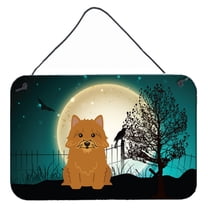 Carolines Treasures BB2210DS812 Halloween Scary Norwich Terrier Wall or Door Hanging Prints 8x12 multicolor
