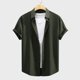thumbnail image 1 of pstuiky camisetas de manga corta para hombre, Blusa de manga corta con cuello redondo y empalme irregular para hombre ropa de hombre l, 1 of 4