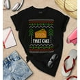 thumbnail image 3 of S4E Women's Fruit Cake Christmas Holiday T-Shirt XX-Large Black, 3 of 4