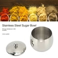 thumbnail image 3 of Stainless Steel Sugar Bowl, Sturdy Spice Tin Dishwasher Safe With Lid For Home, 3 of 7