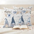 thumbnail image 3 of Summer Gnome Pillow Covers 2 Pack Ocean Shell Starfish Pillowcase Waterproof Outdoor Throw Pillow Cover for Patio Garden Square Cushion 26”x26”, 3 of 9