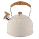 thumbnail image 1 of Hervidor de té, tetera silbante de 2,5 litros, teteras para estufa de acero inoxidable con mango plegable con patrón de madera, tetera con silbido fuerte para té, café, 1 of 6