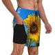 thumbnail image 2 of Fotbe Blue Sky Sunflower Traje de Baño para Hombre – Shorts de Natación de Secado Rápido con Forro y Bolsillos-Large, 2 of 6