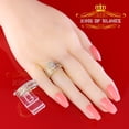 thumbnail image 2 of King of Bling's 0.33ct Real Diamond Men's SZ 10 & Women's SZ 7 Trio Sterling Silver Yellow Ring, 2 of 12