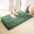 thumbnail image 2 of Zhuge 1 Pc 15.75×23.62in Dark Green Non-Slip Ultra-Absorbent Washable Bath Mat - Practical Bathroom Floor Mat for Home Dry Protection, 2 of 5