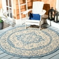 thumbnail image 6 of SAFAVIEH Beach House Stanice Medallion Indoor/Outdoor Area Rug, Cream/Blue, 6'7" x 6'7" Square, 6 of 10
