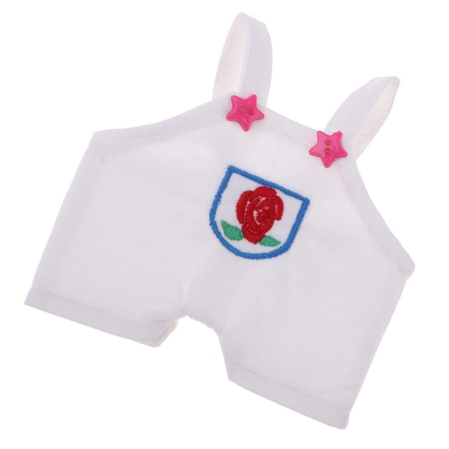 Ropa de Muñeca de Bebé de , Pantalones de Babero Preciosos para 1/7 BJD DZ Disfraz de Blanco Macarena Minivestidos de 20 cm