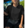 thumbnail image 3 of Hat and Beyond Womens Active Lifestyle High Waisted Short Sleeve Yoga Dance Tee Shirt, 3 of 7