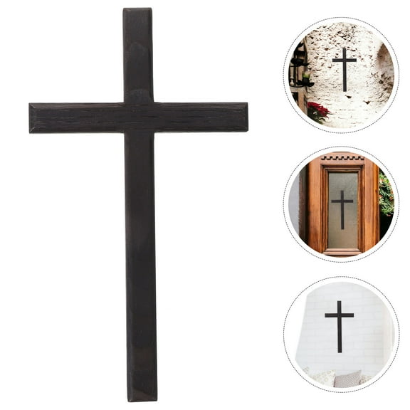 MLINS Wooden Wall Cross 3D Wooden Wall Cross Wooden Hanging Wall Cross Religious Decor