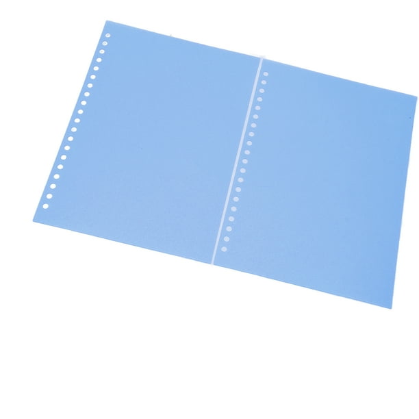 Papel 50 Uds Protector De Hojas Cubierta De Encuadernación De Papel Mate A5 20 Agujeros Plástico PP Para Presentación