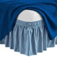 thumbnail image 1 of Wrap Around Bed Skirt 16" inch Drop Easy Care Microfiber Made Bedskirts (RV King-Mediterranean Blue), 1 of 6