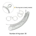 thumbnail image 3 of Anillo Tamaño Medición Herramienta Juego con Blanco Dedo Tamaño Calibre y Inoxidable Acero Reutilizables Anillos Tamaño EU 41-76 Plateado Tono, 3 of 5