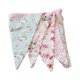 thumbnail image 1 of Guirnalda vintage con diseño floral para fiestas y celebraciones, con 12 banderines estampados., 1 of 1