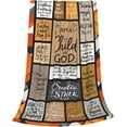 thumbnail image 6 of Christian Gift for Women, Bible Inspirational Throw Blanket for Couch, Soft Flannel Blanket, 60"x 80" Prayers Blankets for Bedroom Sofa Living Christmas Halloween Decoration, 6 of 16