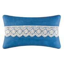 Wedgewood Lace Applique Pillow, 12" x 20"