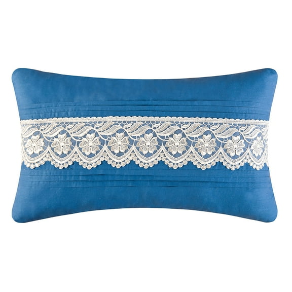 Wedgewood Lace Applique Pillow, 12" x 20"