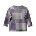thumbnail image 5 of Drmagiyhm Purple 3/4 Sleeve Shirt for Girls Size 10-12 Cute Floral Print T Shirts Casual Trendy Crewneck Shirts Girl Fall Winter Tees 9-10 Years, 5 of 6