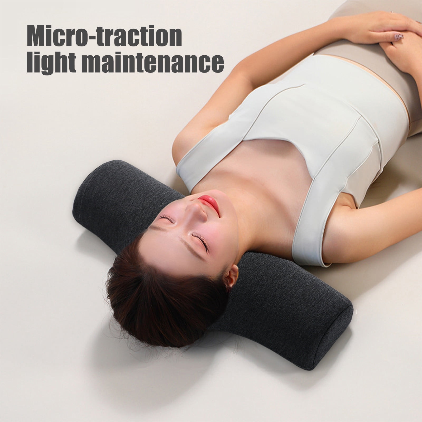 SPOORYYO Cervical Traction Pillow, Ergonomic Memory Foam Neck Support Pillow Designed to Suit Neck Curves for Improved Sleep