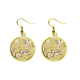 thumbnail image 1 of Japoneses locales viajar Mapa Ear Dangle Golden Drop Earring Jewelry Mujer Unbranded M, 1 of 3