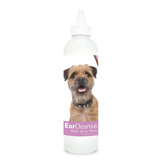 Healthy Breeds Dog Ear Cleanse with Aloe Vera for Border Terrier, Sweat Pea and Vanilla 8 oz