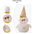 thumbnail image 6 of Bouanq Christmas Decorations Xmas Tree Ornaments Plush Christmas Tree Ornaments, White & Gold Xmas Decorations, Hand-made Santa Claus & Snowman Dolls For Holiday Party Festival Fireplace Home Decor, 6 of 8
