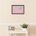 thumbnail image 3 of PinPix ArtToFrames 17x11 Custom Cork Bulletin Board Argyle Light Pink   Poster Board Has a Fabric Style Canvas Finish, Framed in Satin Black (PinPix-649), 3 of 6
