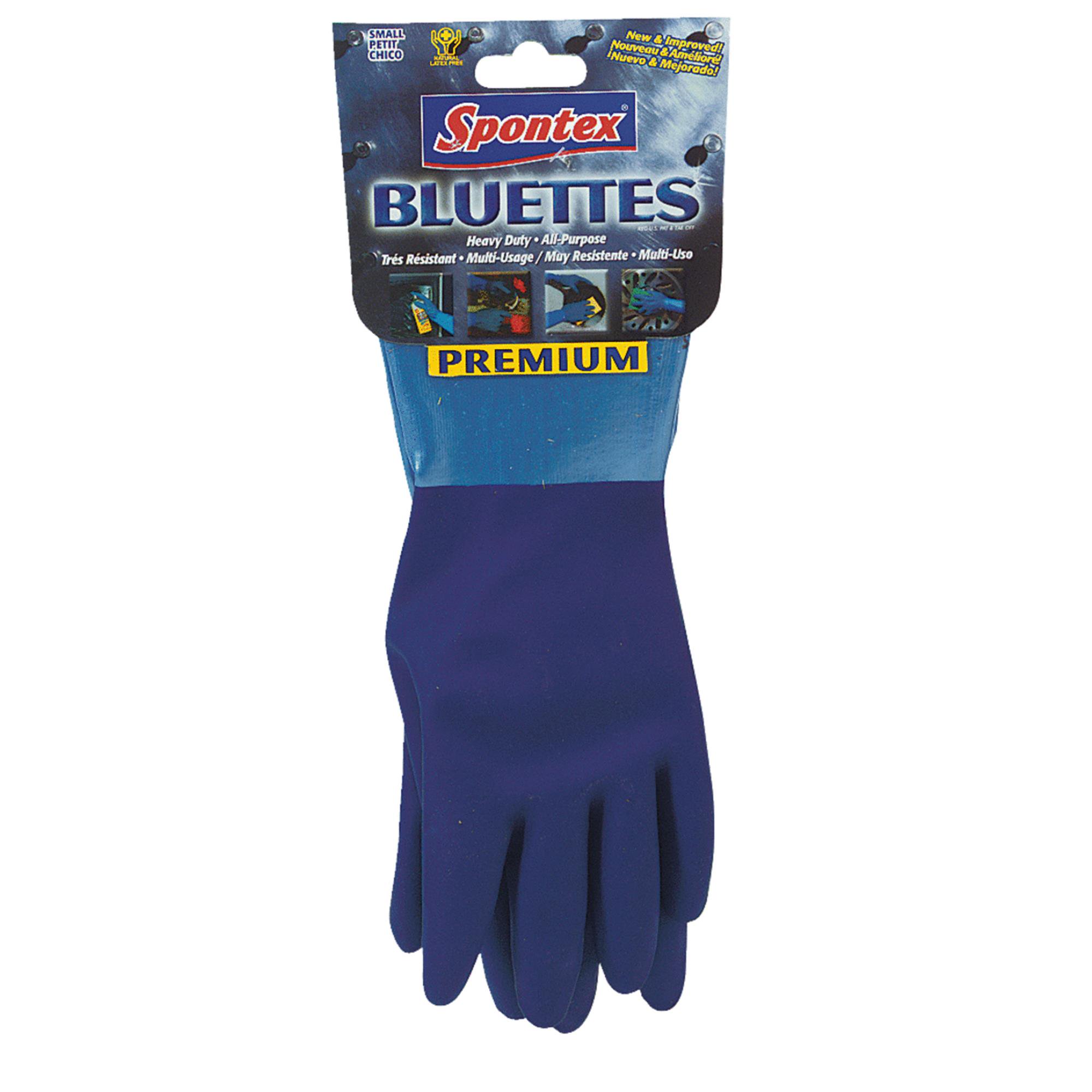 Lehigh Spontex 20005 Bluettes Knit Rubber GlovesXLARGE RUBBER GLOVES