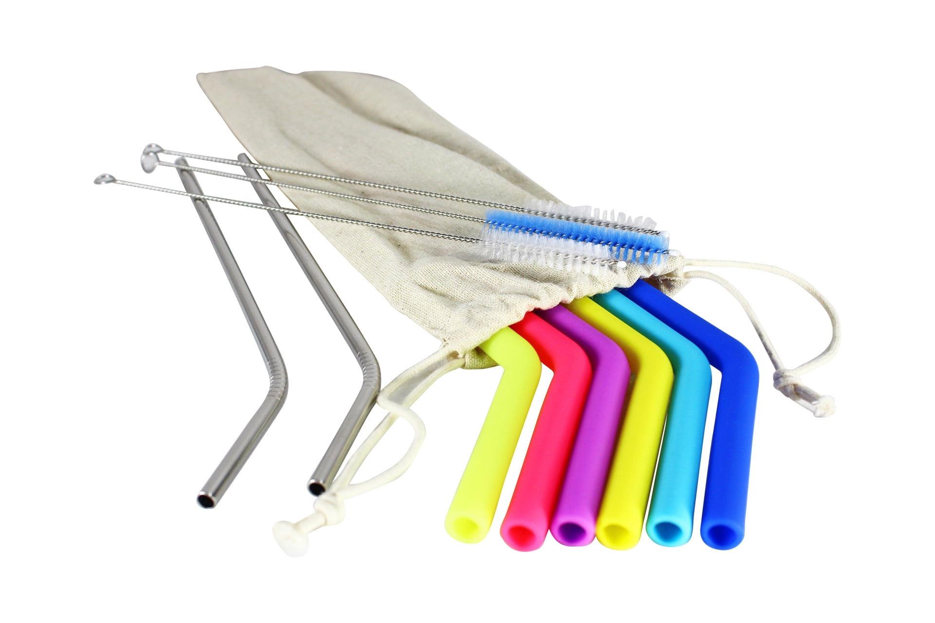 Big Silicone Straws for 30 oz Tumbler Reusable Silicone and Stainless