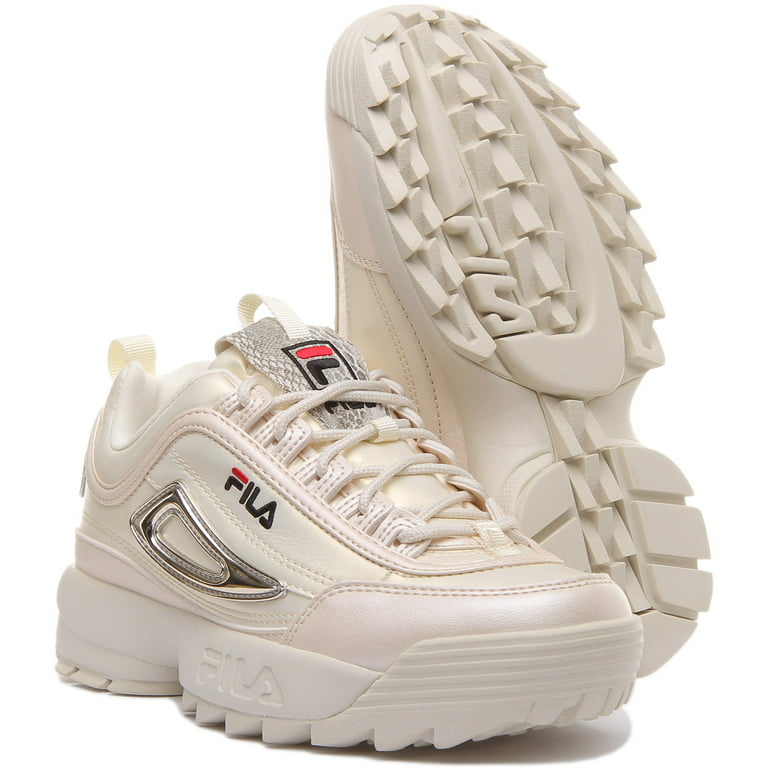token een miljard overdrijving Fila Disruptor N Low Women's Lace Up Chunky Sole Synthetic Trainers In Cream  Size 7 - Walmart.com