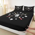 thumbnail image 3 of Feelyou Billiards Sports Lover Twin Sheet Sets, Cartoon Stars Print Twin Fitted Sheet, Teens Kids Boys Girls Flat Sheet, Ultra Soft Bedroom Decor, 3pcs, 3 of 7