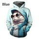 thumbnail image 3 of Sudadera con capucha con diseño de gato genial, ropa para hombre, sudadera con capucha divertida con estampado 3D para niños y mujeres, sudadera con capucha estilo Harajuku Y2K, 3 of 5